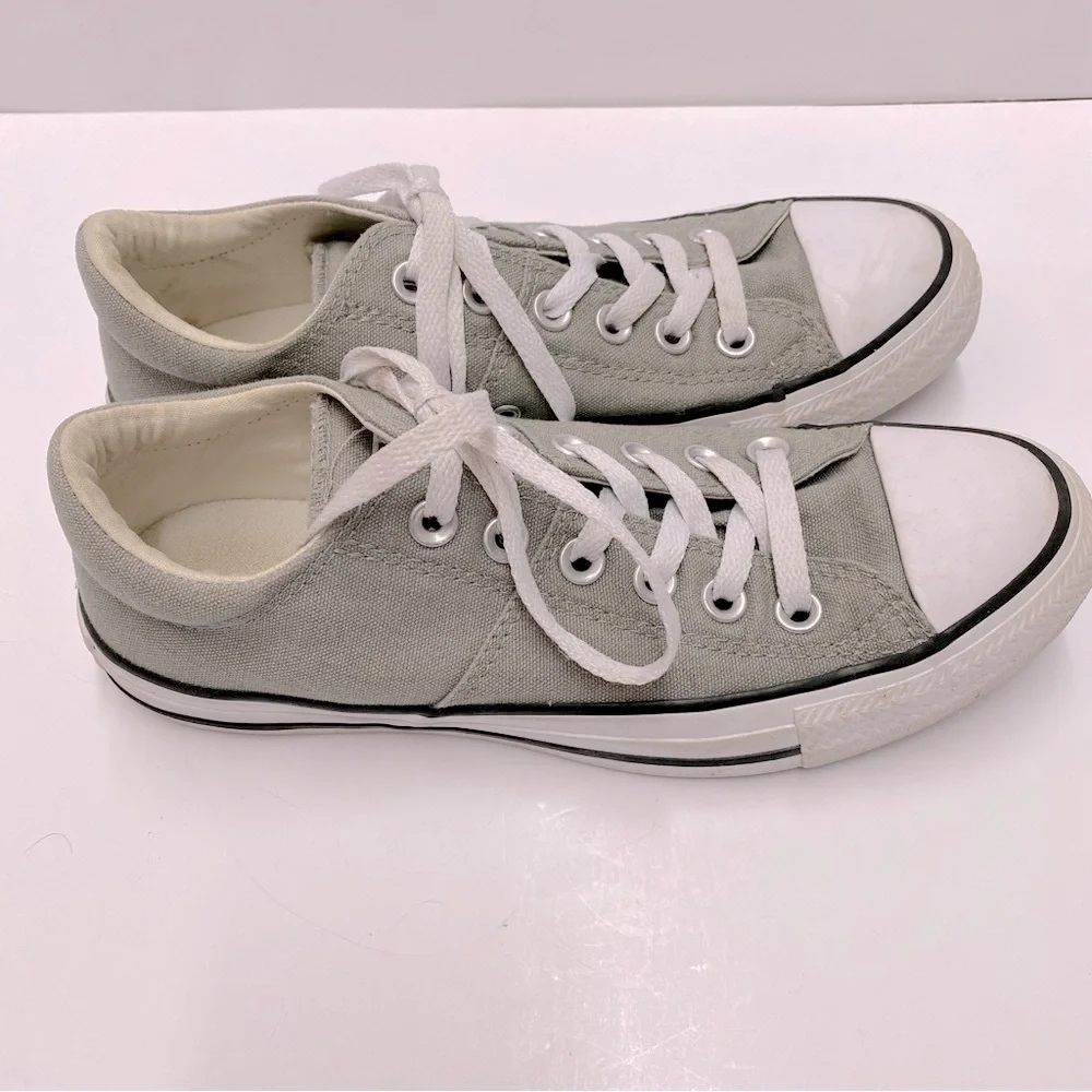 Converse All Star Canvas Gray Low Top Sneaker Tennis Shoes Women's Sz 7 - Picture 5 of 6